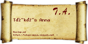 Tőkés Anna névjegykártya