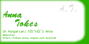 anna tokes business card